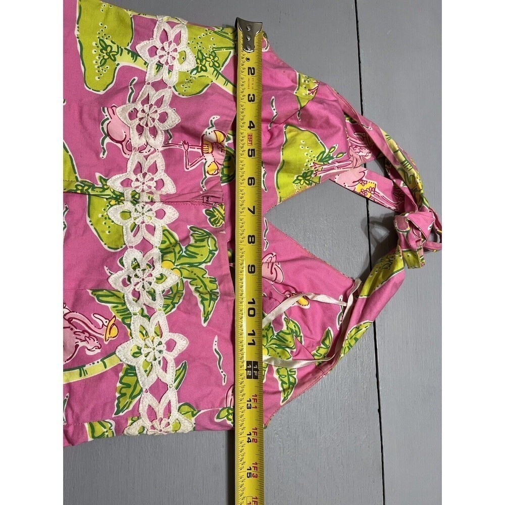Lilly Pulitzer Halter Top Size 2 Pink Flamingo Island Vacation Cruise Boating - Picture 10 of 10